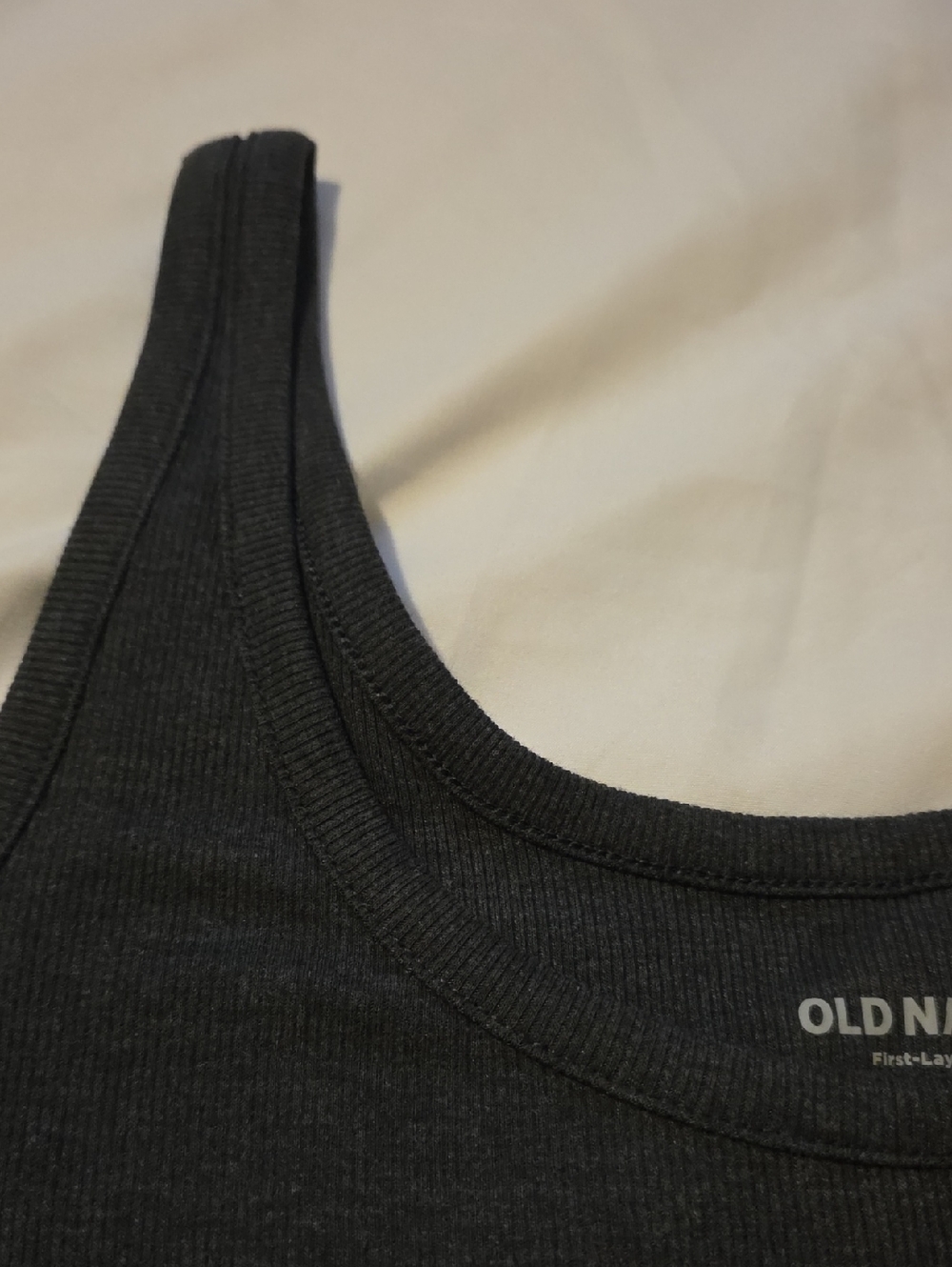 ❣️5 For $20❣️Old Navy Charcoal Gray Ribbed Scoop Neck Tank - Picture 2 of 5